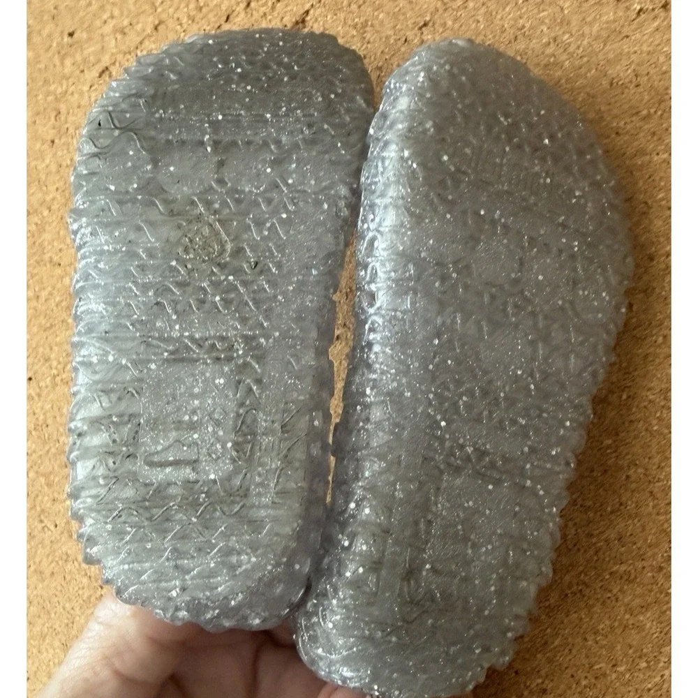 Mini Melissa Campana Zig Zag Toddler Shoes‎ – Silver – Size 6